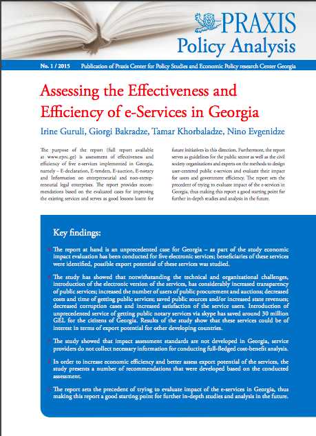Assessing the Effectiveness and Efficiency of e-Services in Georgia